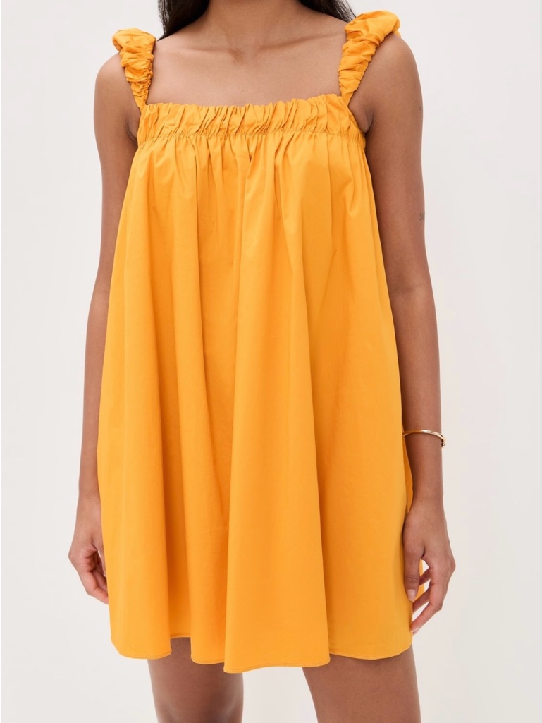Brand New Staud Beau Dress In Clementine (Xs)